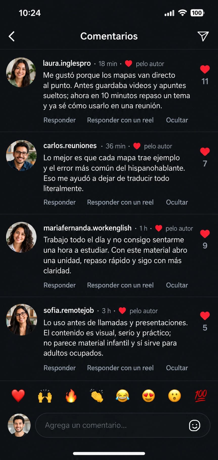 Comentarios en Instagram de personas que usan los mapas